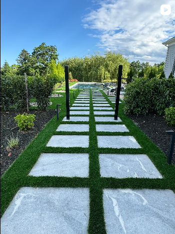 Custom playground with synthetic turf